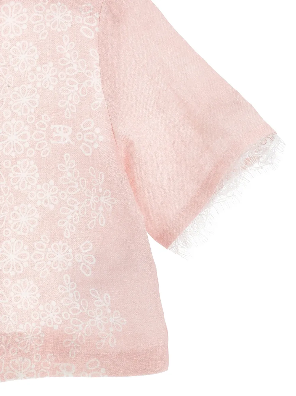  Ermanno Scervino Junior Flower-embroidered Shirt - Pink 