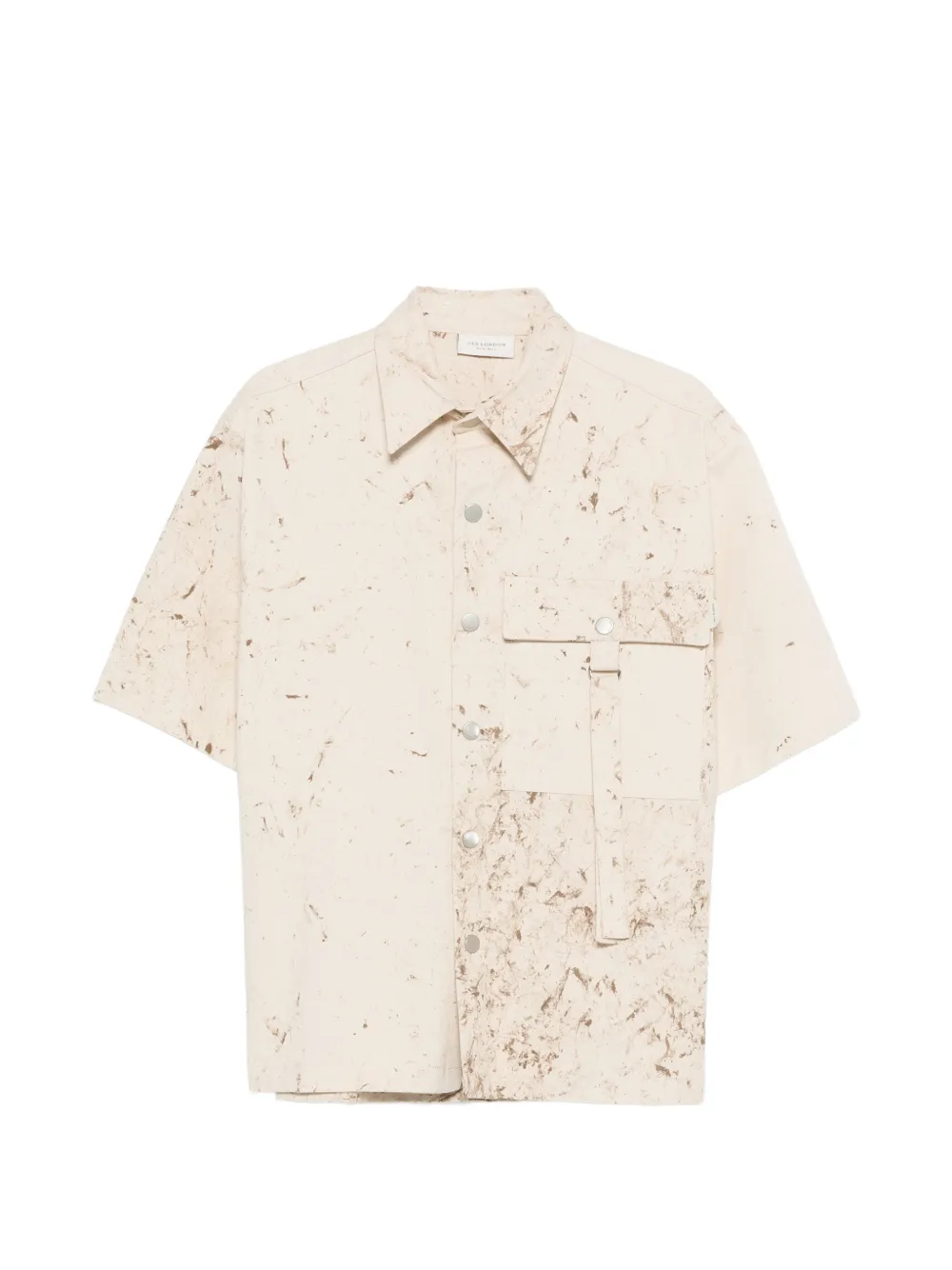 YES LONDON marbled-print pocket shirt - Toni neutri