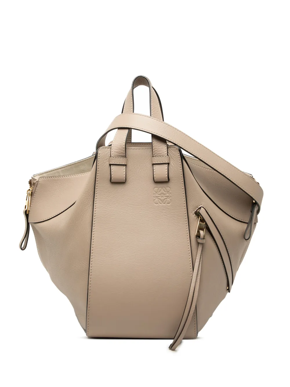 Loewe Pre-Owned 2021 Small Grained Calfskin Hammock Bag satchel - Marrone