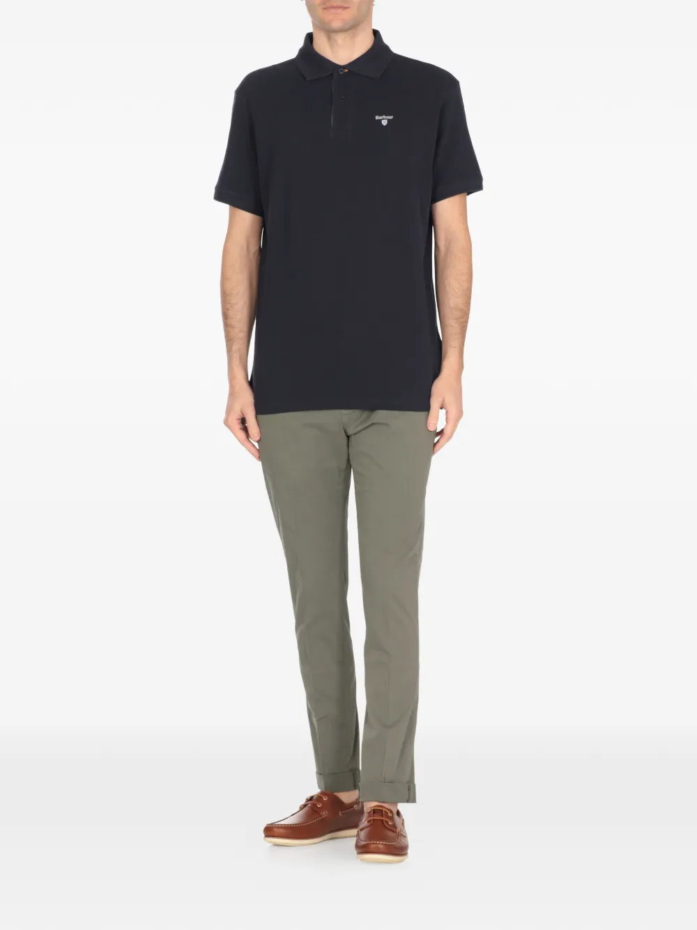 Barbour 로고 자수 폴로 셔츠 | Image 2