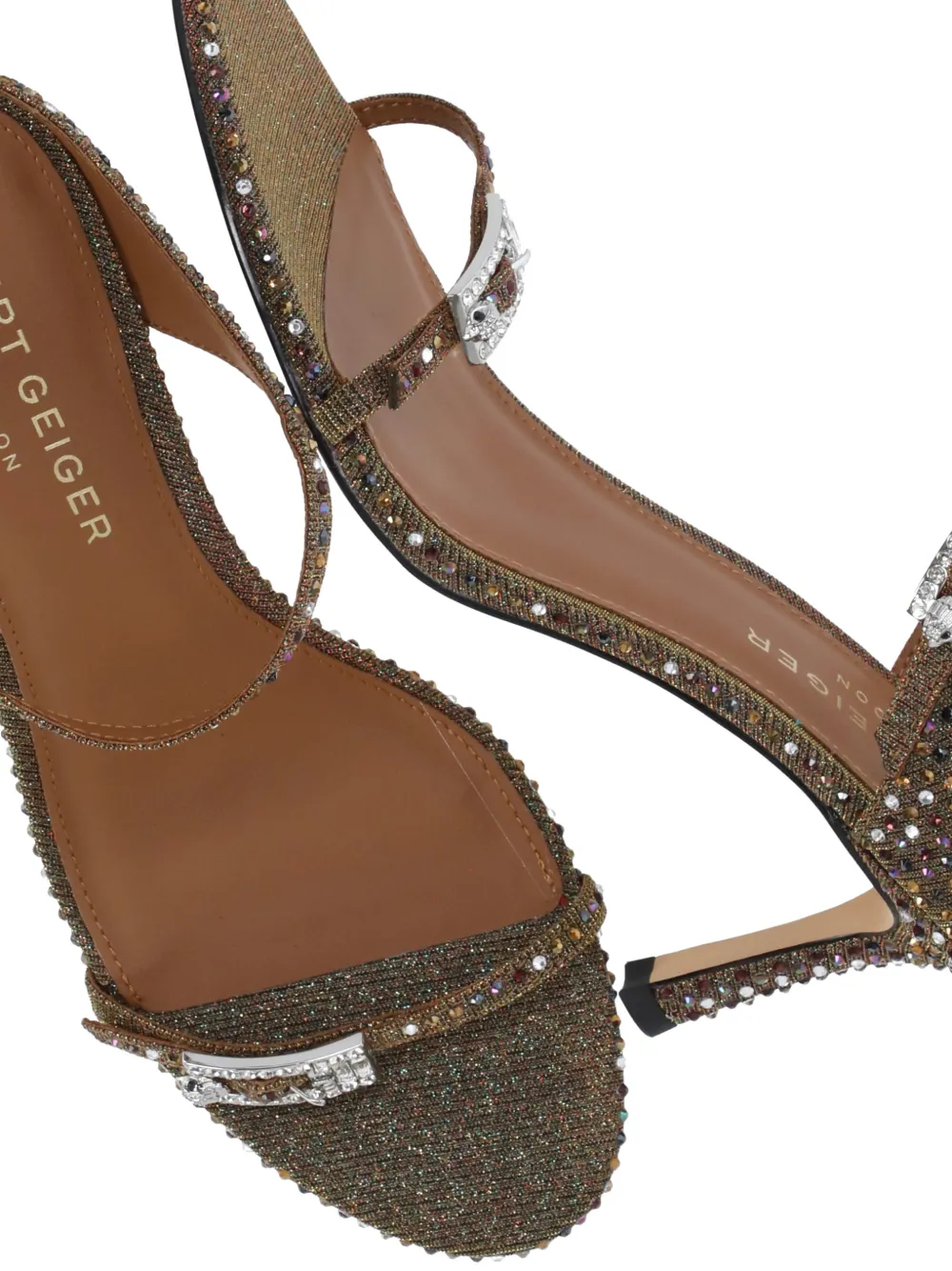 Kurt Geiger London Sandalen verfraaid met kristallen en gesp Goud