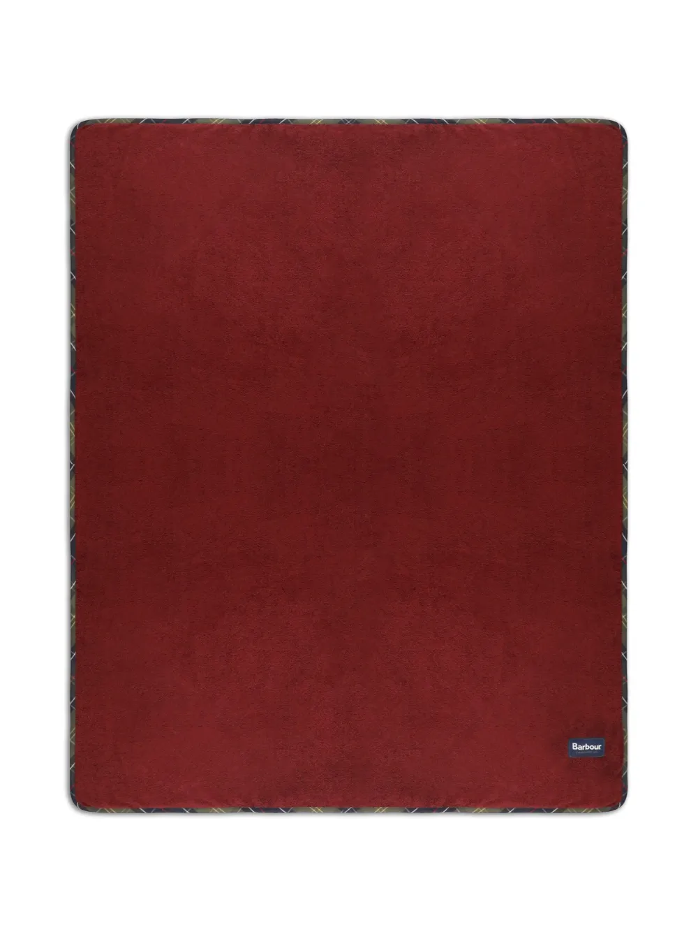 Barbour tartan logo-patch dog blanket - Rosso