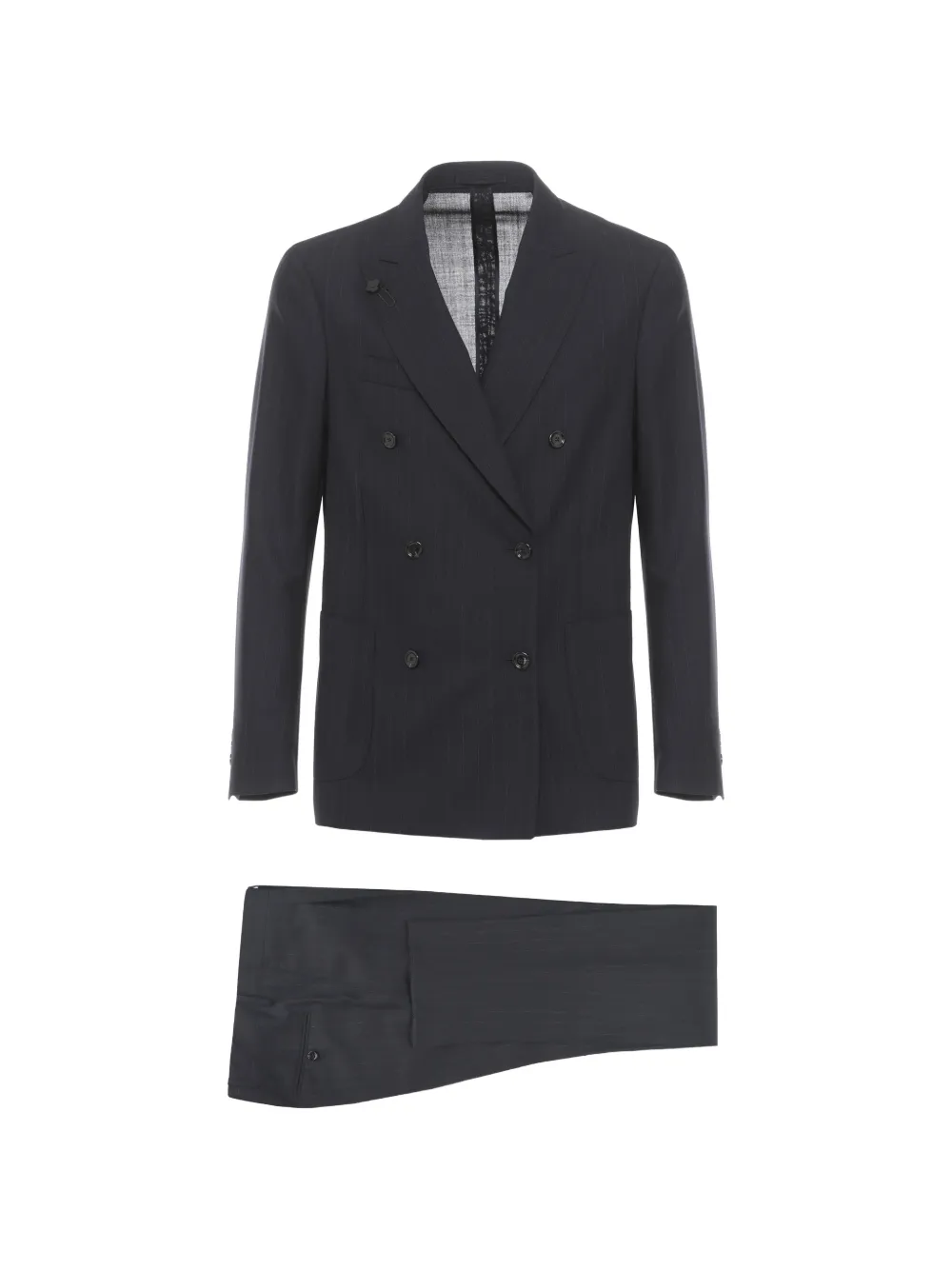 Lardini pinstripe double-breasted suit - Blau