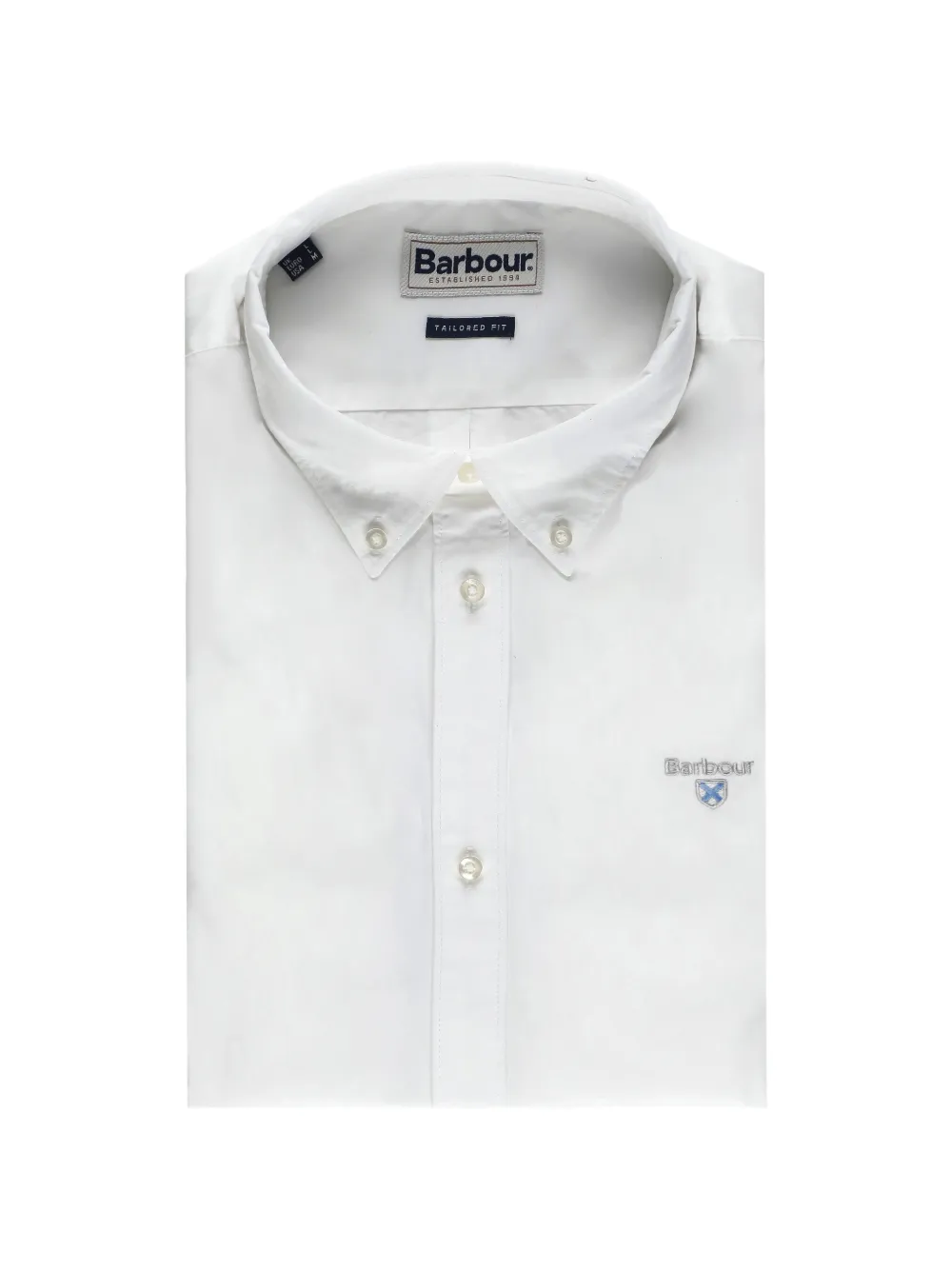 Barbour 버튼다운 테일러드 핏 셔츠 | 화이트 | Image 1