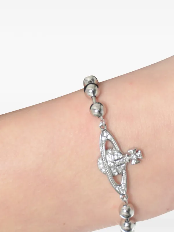 Vivienne Westwood Man. Thames Mini Bas Relief Bracelet | Silver