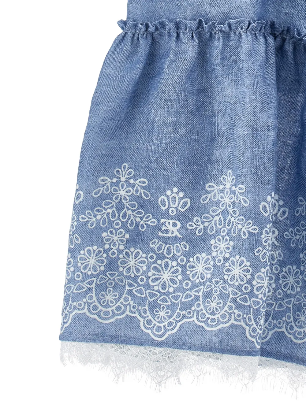  Ermanno Scervino Junior Flower-embroidered Dress - Blue 