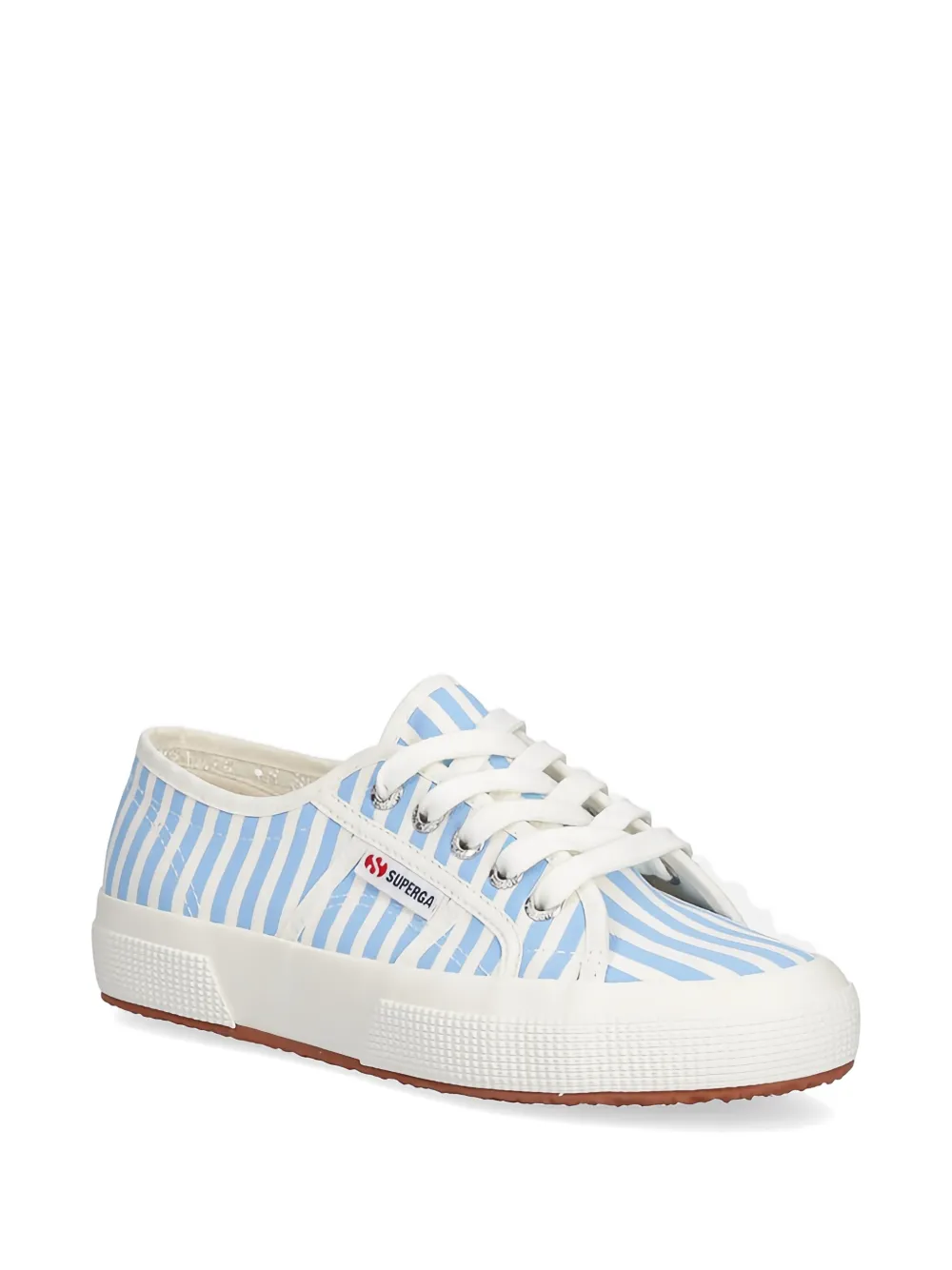 Superga 2750 striped lace-up sneakers Wit