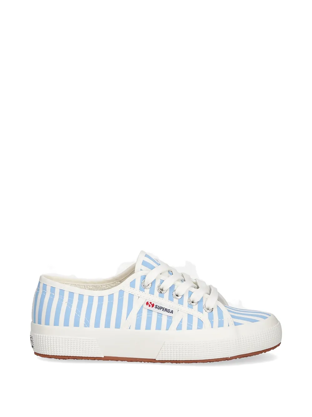 Superga 2750 striped lace-up sneakers - Bianco
