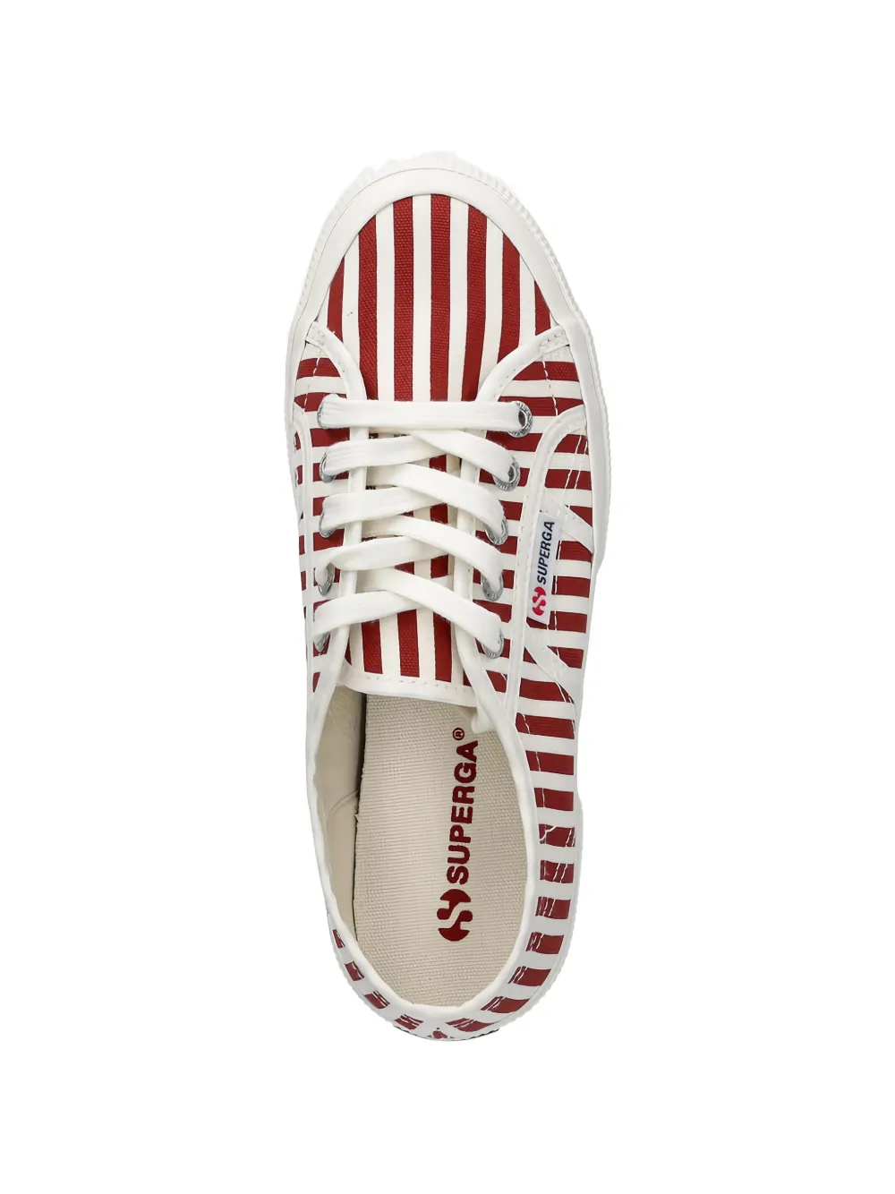 Superga 2750 gestreepte sneakers Rood
