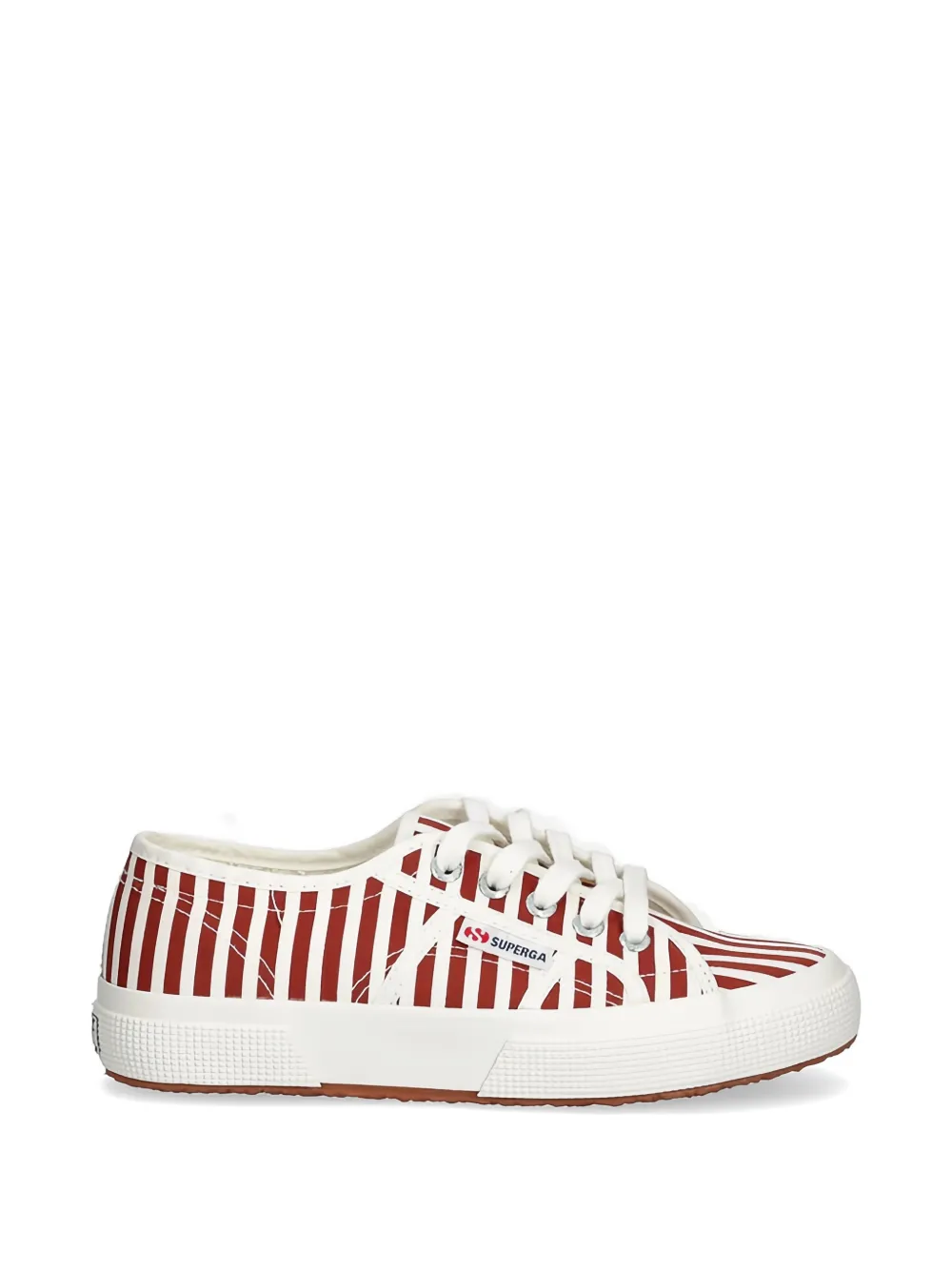 Superga 2750 gestreepte sneakers Rood