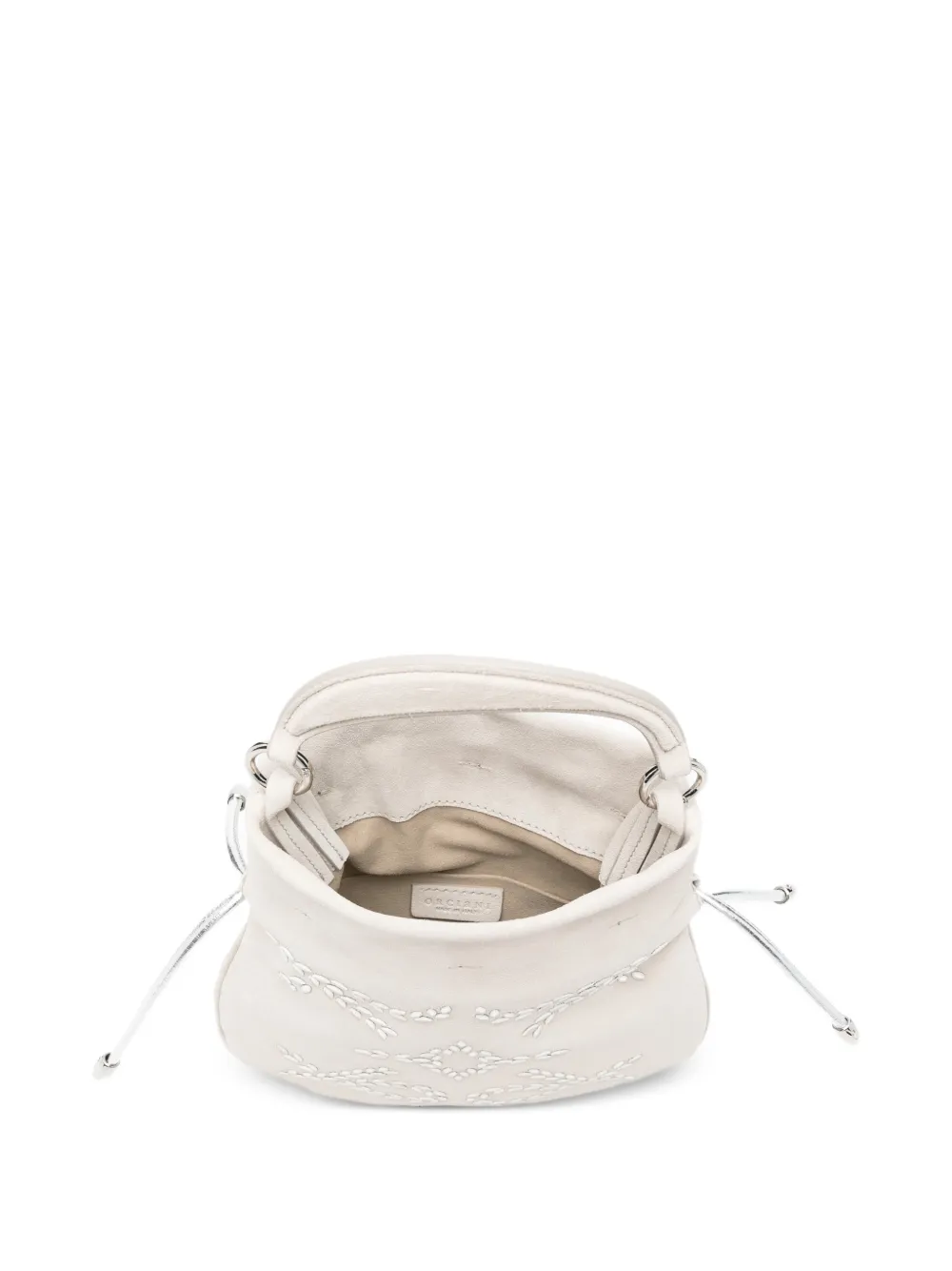Orciani Shopper met trekkoord en applicatie Beige
