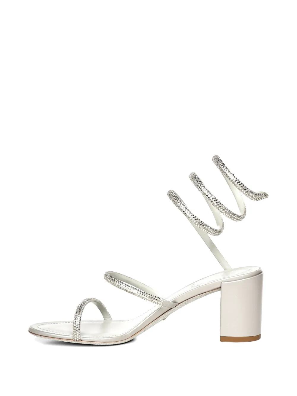 René Caovilla Cleo crystal-embellished heeled sandals Grijs