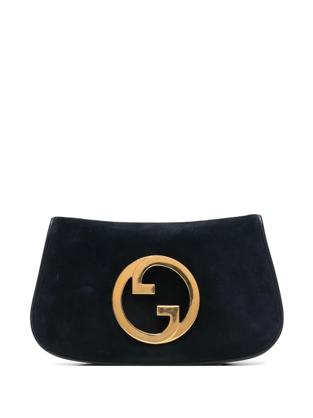 Gucci Pre-Owned logo-plaque clutch bag - Blu