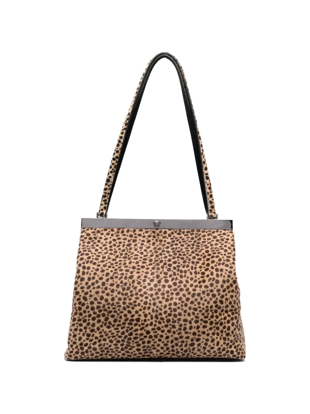 Versace Pre-Owned Medusa leopard-print shoulder bag - Marrone
