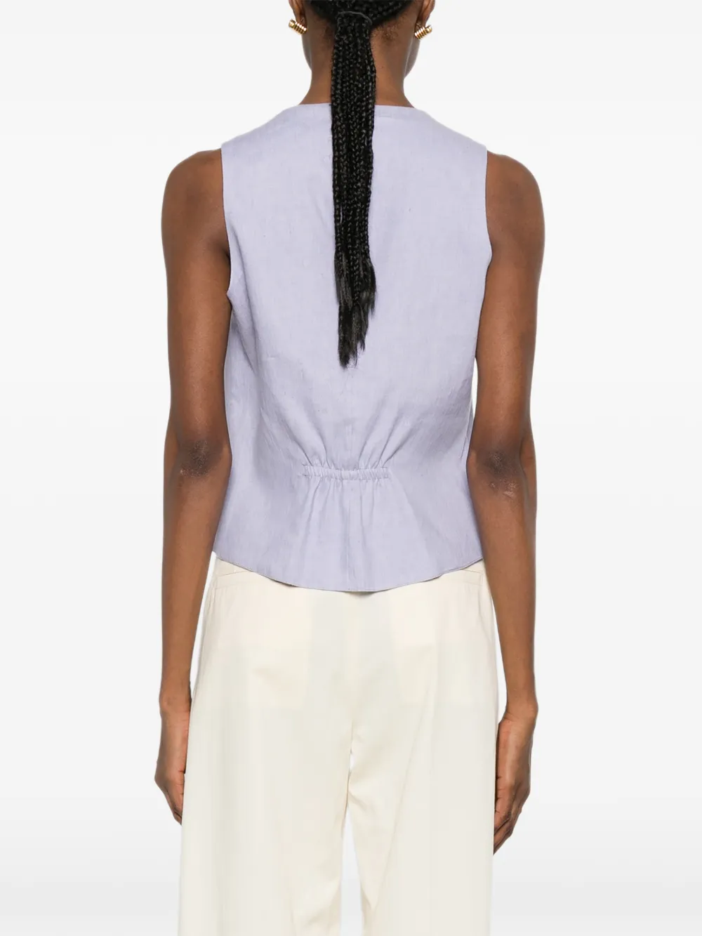 Tagliatore Gilet met knopen Paars