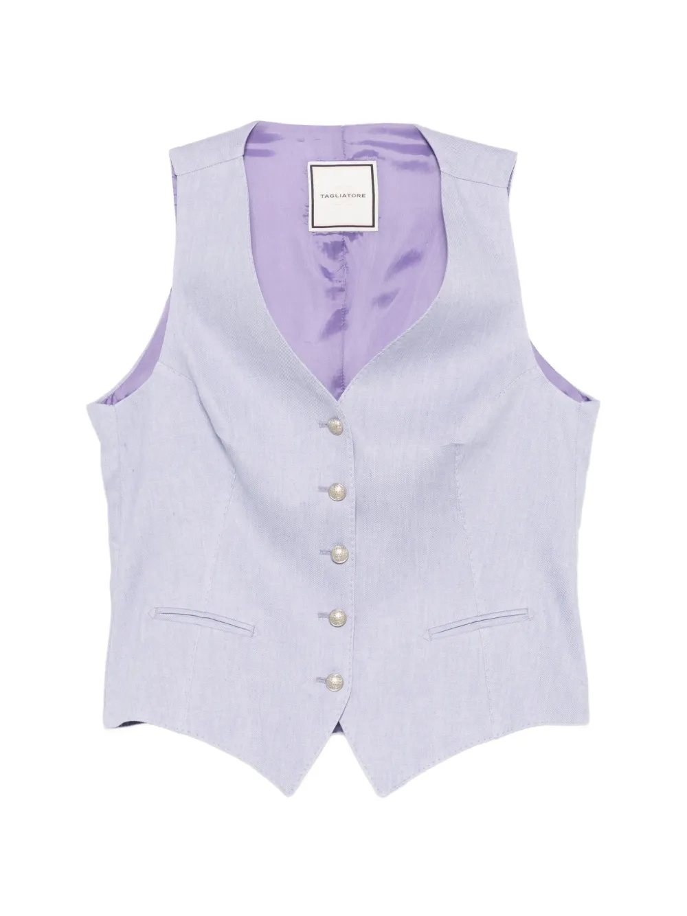 Tagliatore button-up waistcoat - Violett