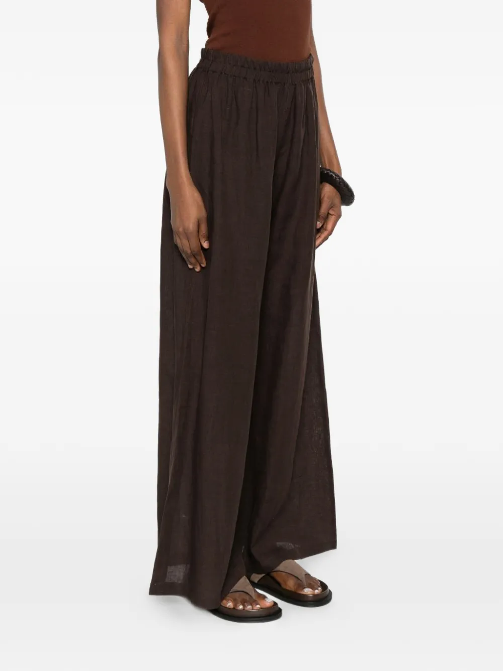  Maurizio Braschi Wide-leg Trousers - Brown 