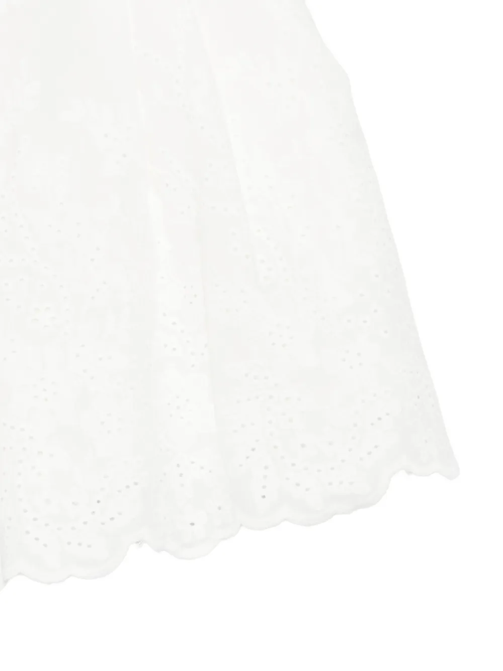 Miss Grant Kids Broderie anglaise shorts met gewelfde afwerking Wit