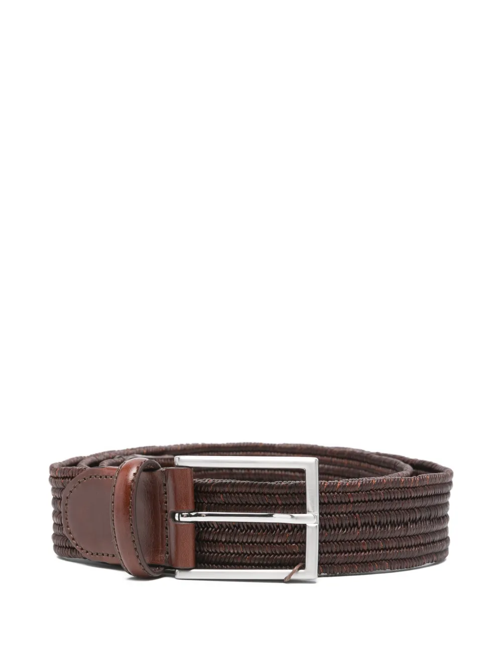 Canali woven leather belt - Brown