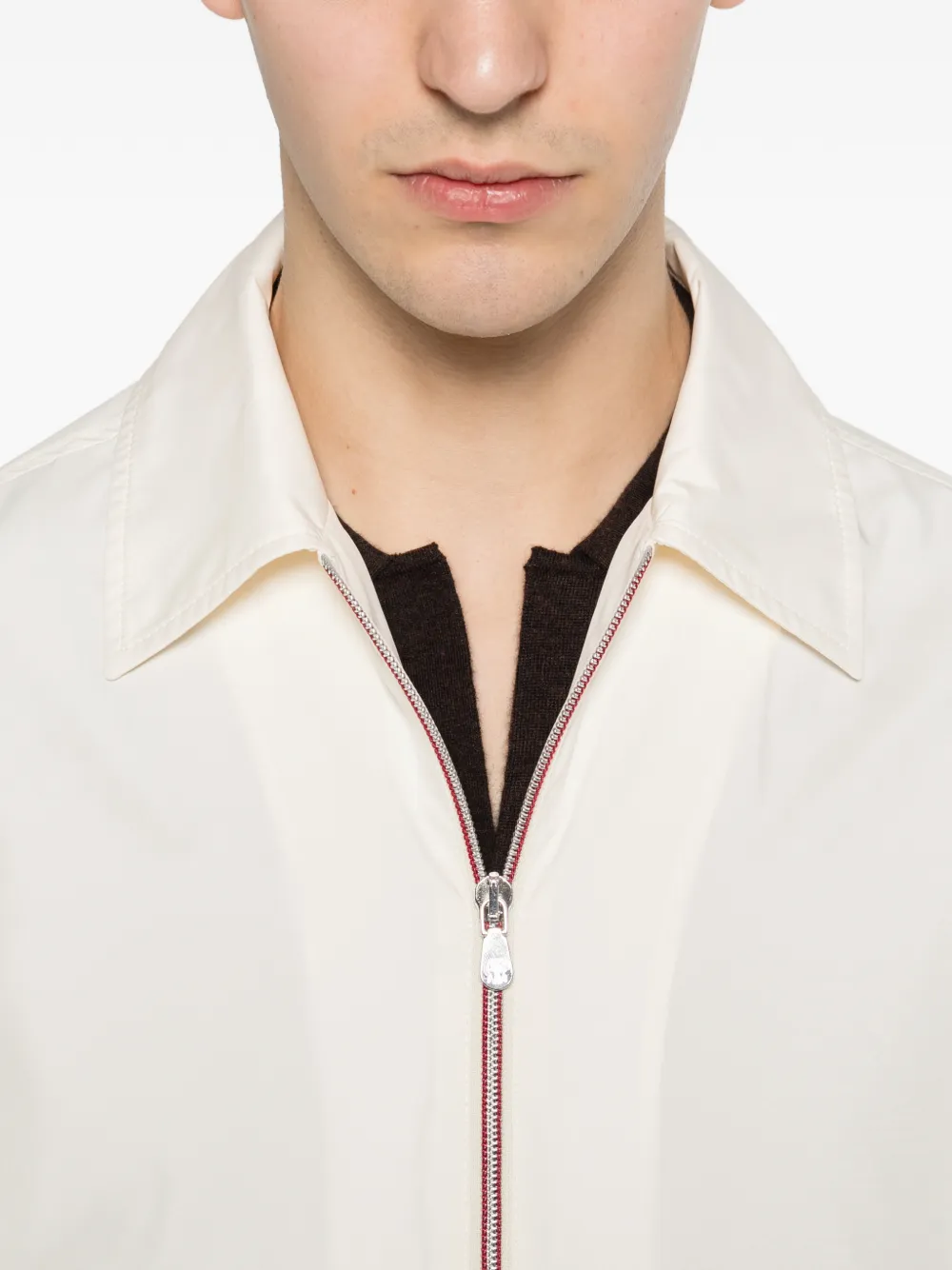 Brunello Cucinelli Jack met klepzak en rits Beige