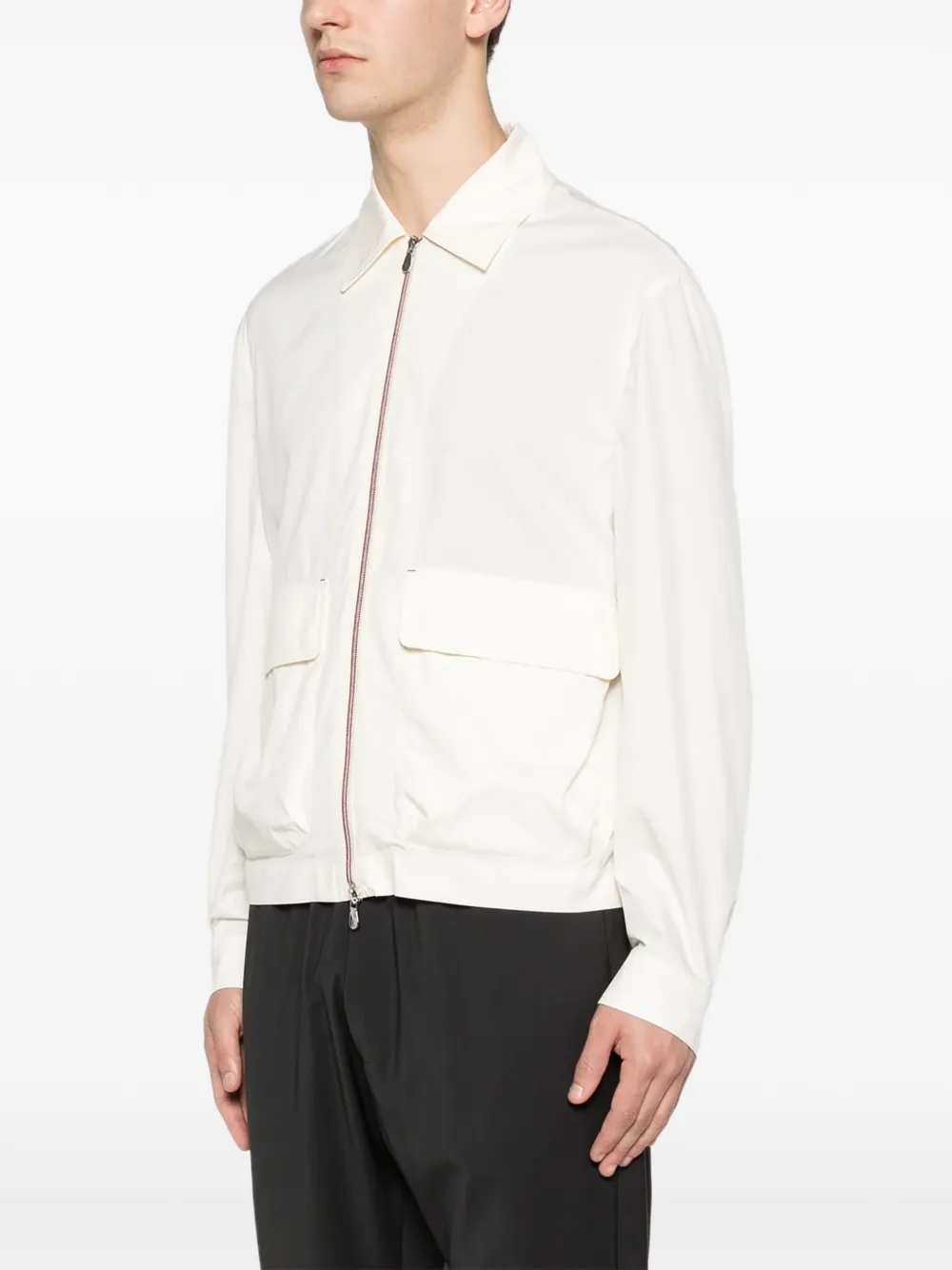 Brunello Cucinelli Jack met klepzak en rits Beige