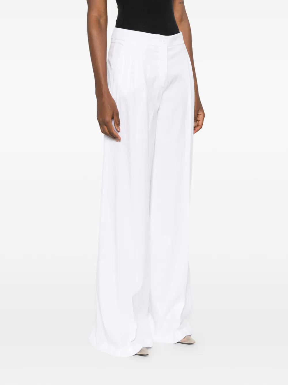  Via Masini 80 Wide-leg Trousers - White 