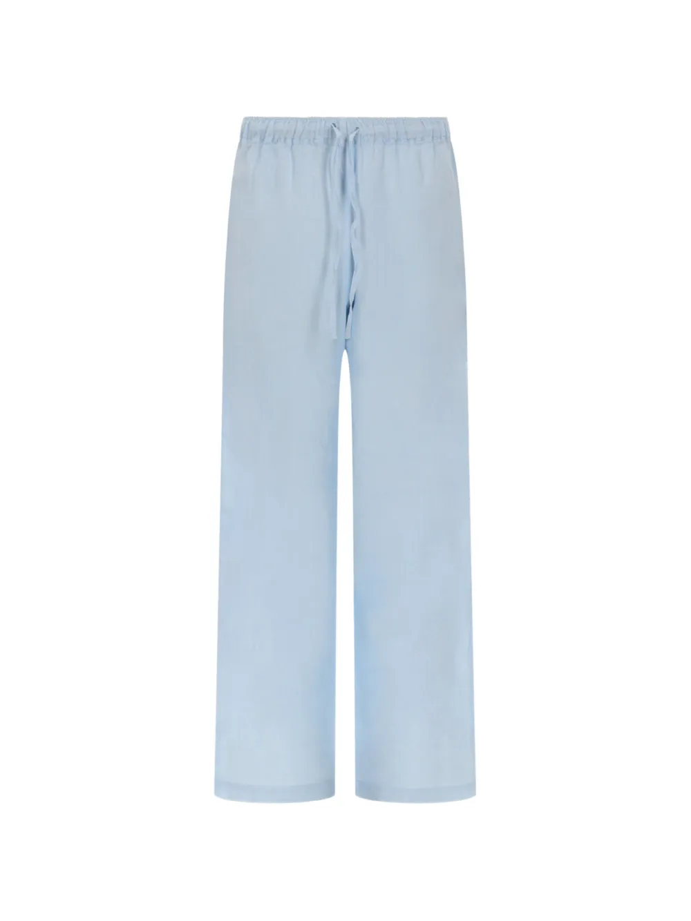 120% Lino linen straight-leg trousers - Blu