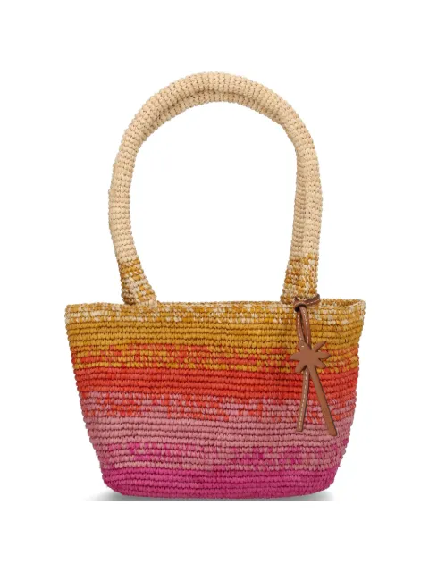 Manebi medium Panier gradient raffia shoulder bag