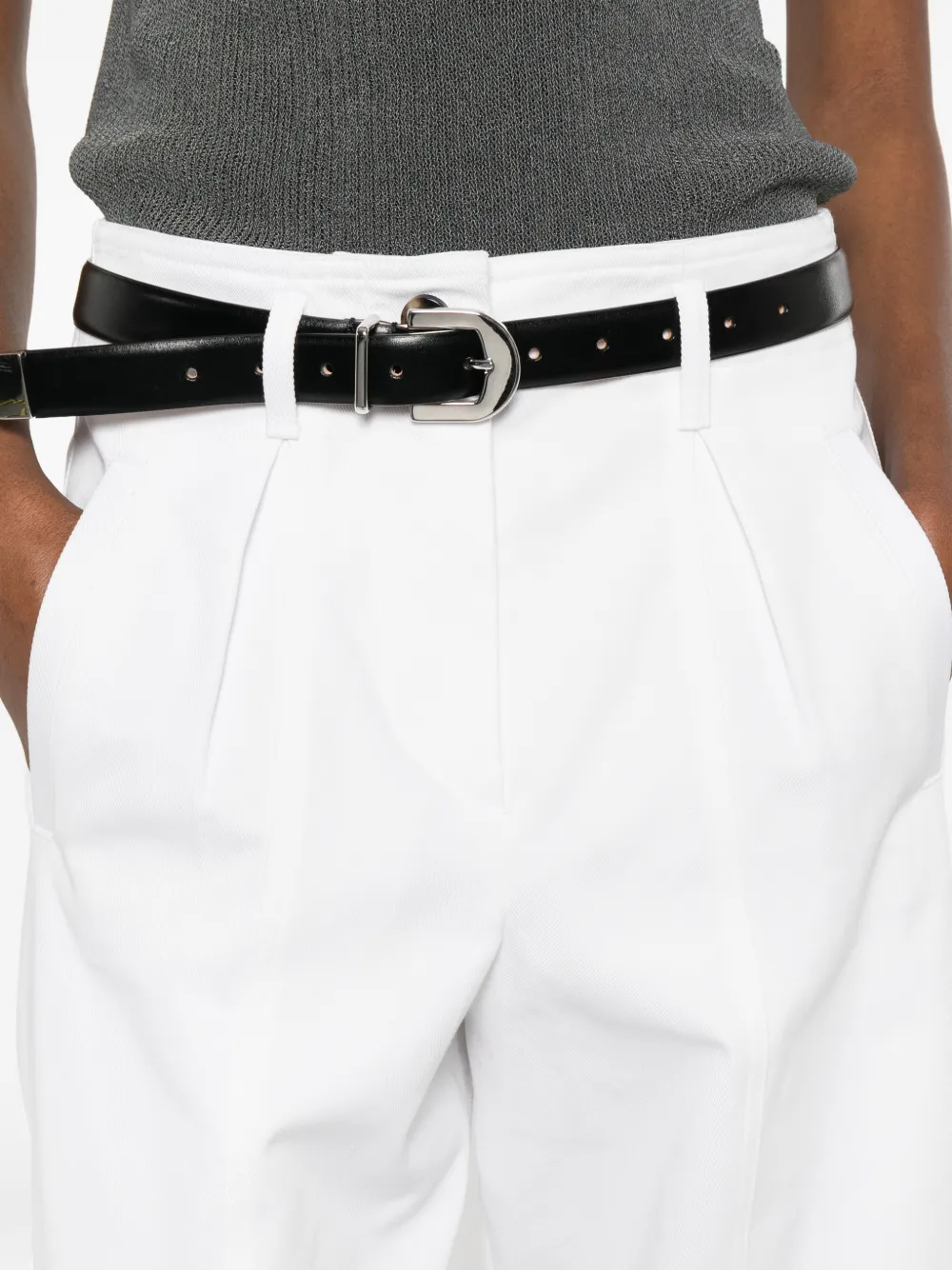 Max Mara Straight plooibroek Wit