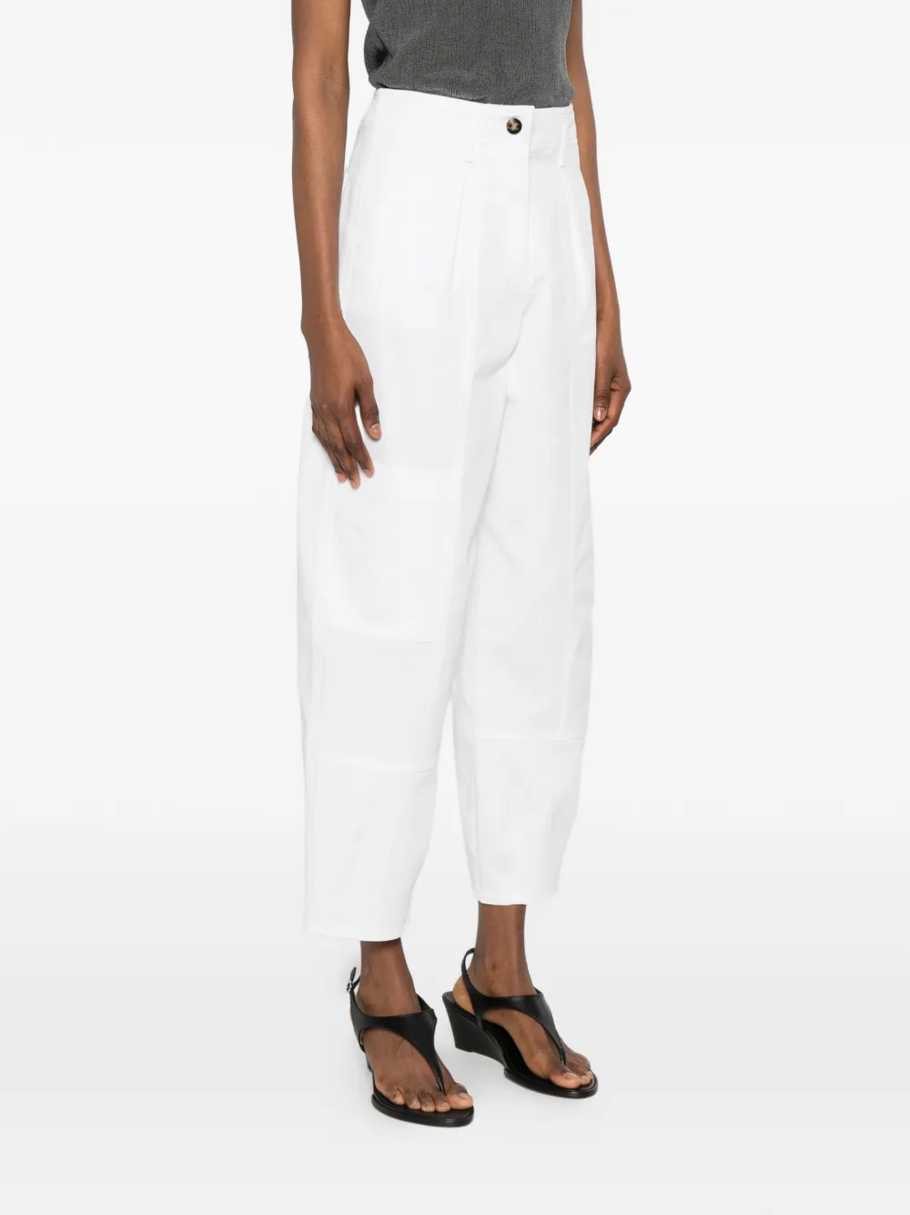 Max Mara Straight plooibroek Wit