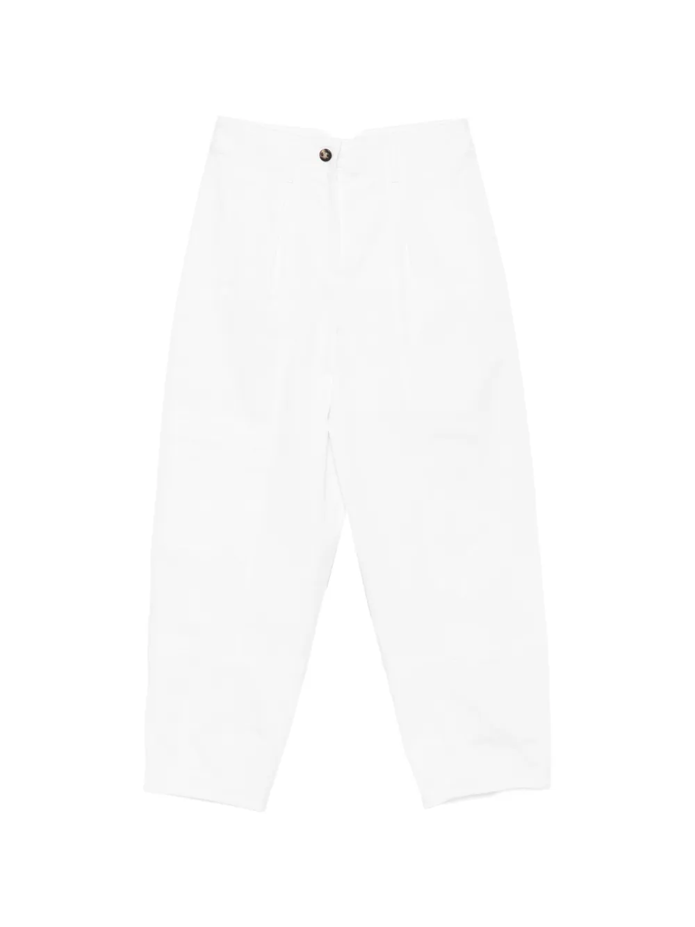 Max Mara pleated straight-leg trousers - White