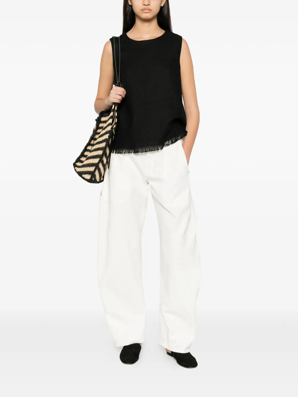 'S Max Mara Mouwloze top Zwart