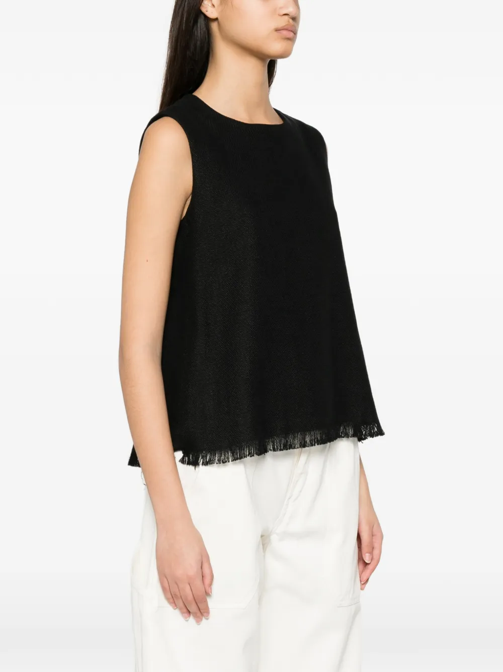 'S Max Mara Mouwloze top Zwart