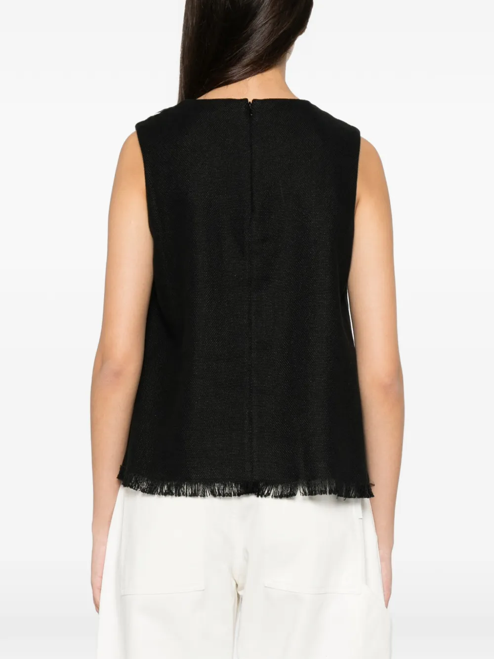 'S Max Mara Mouwloze top Zwart