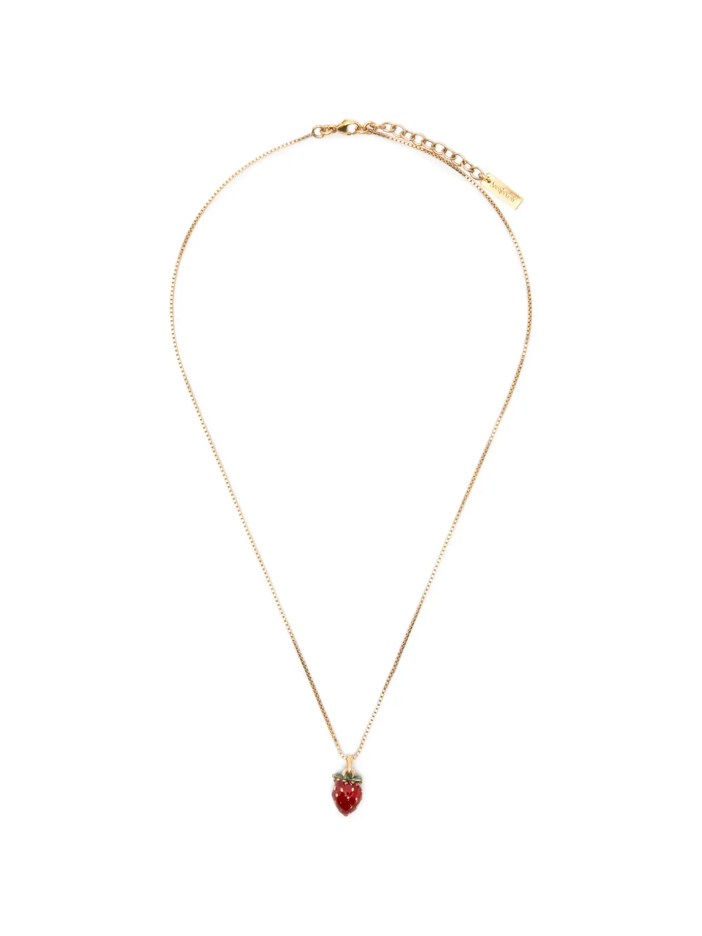 Saint Laurent strawberry-pendant necklace - Gold