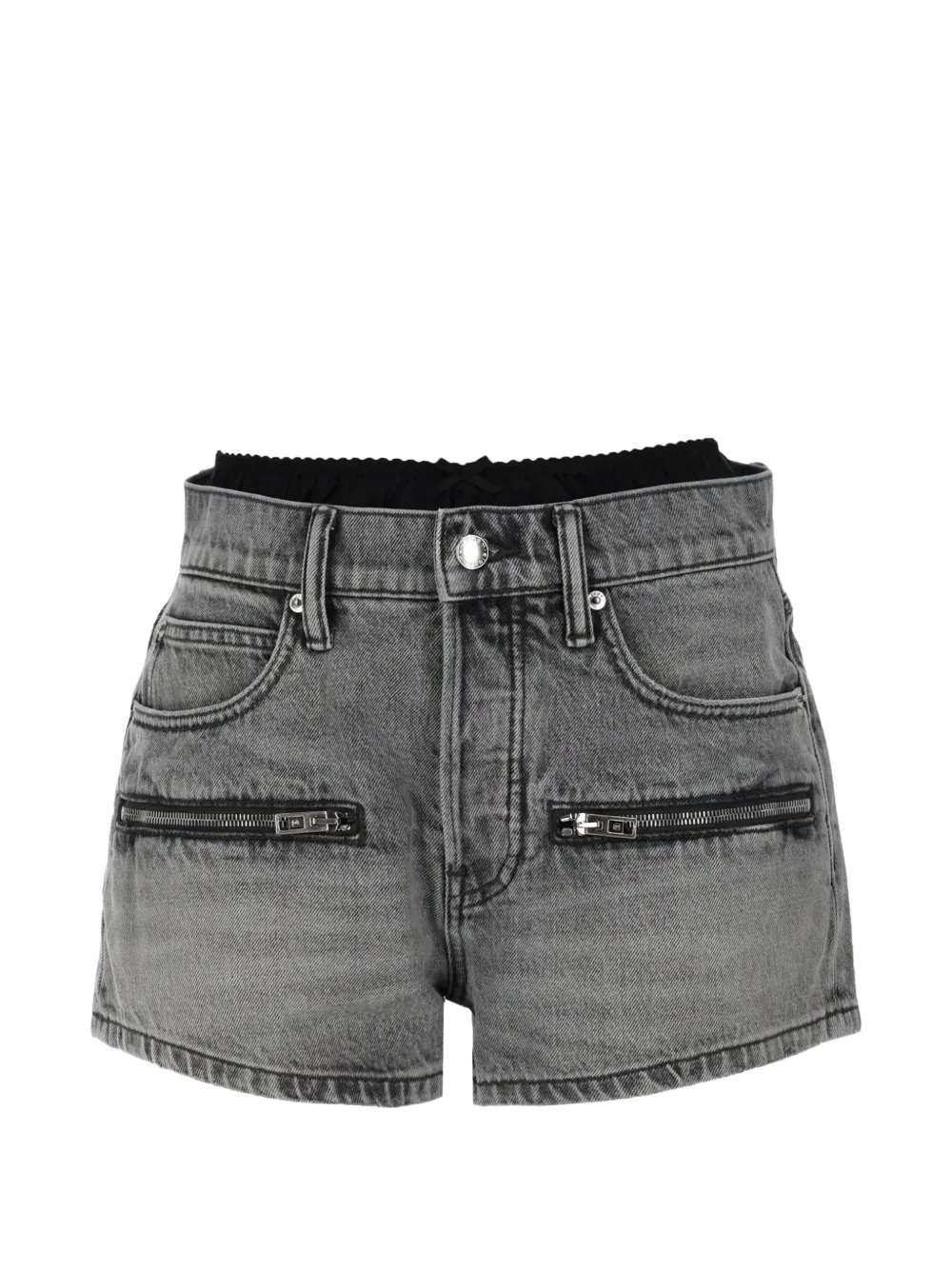 Alexander Wang Shorts con zip - Grigio