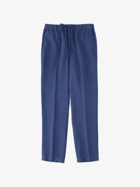 120% Lino drawstring-waist linen trousers