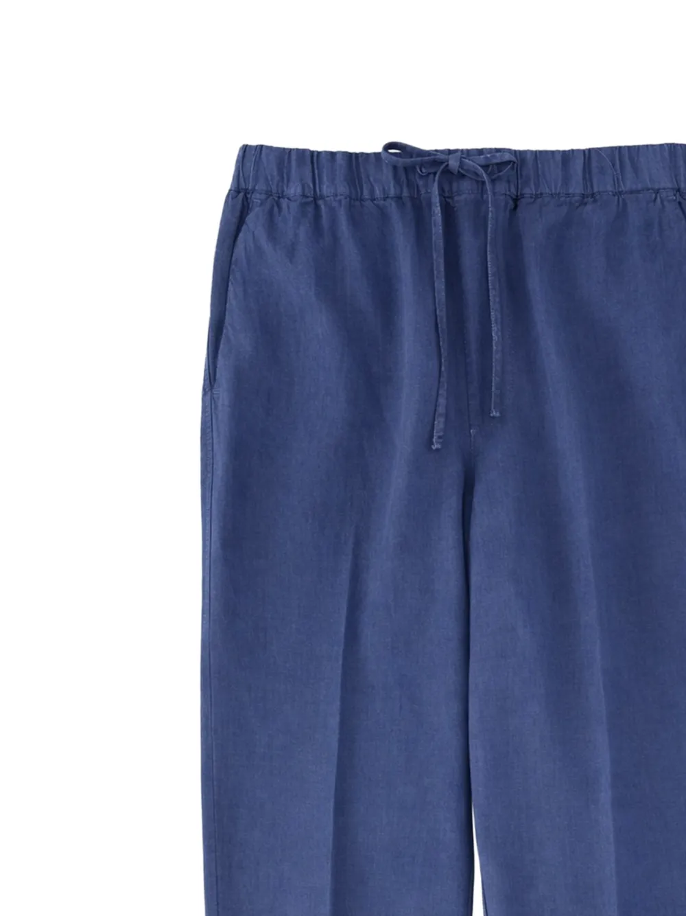 120% Lino Linnen straight broek Blauw
