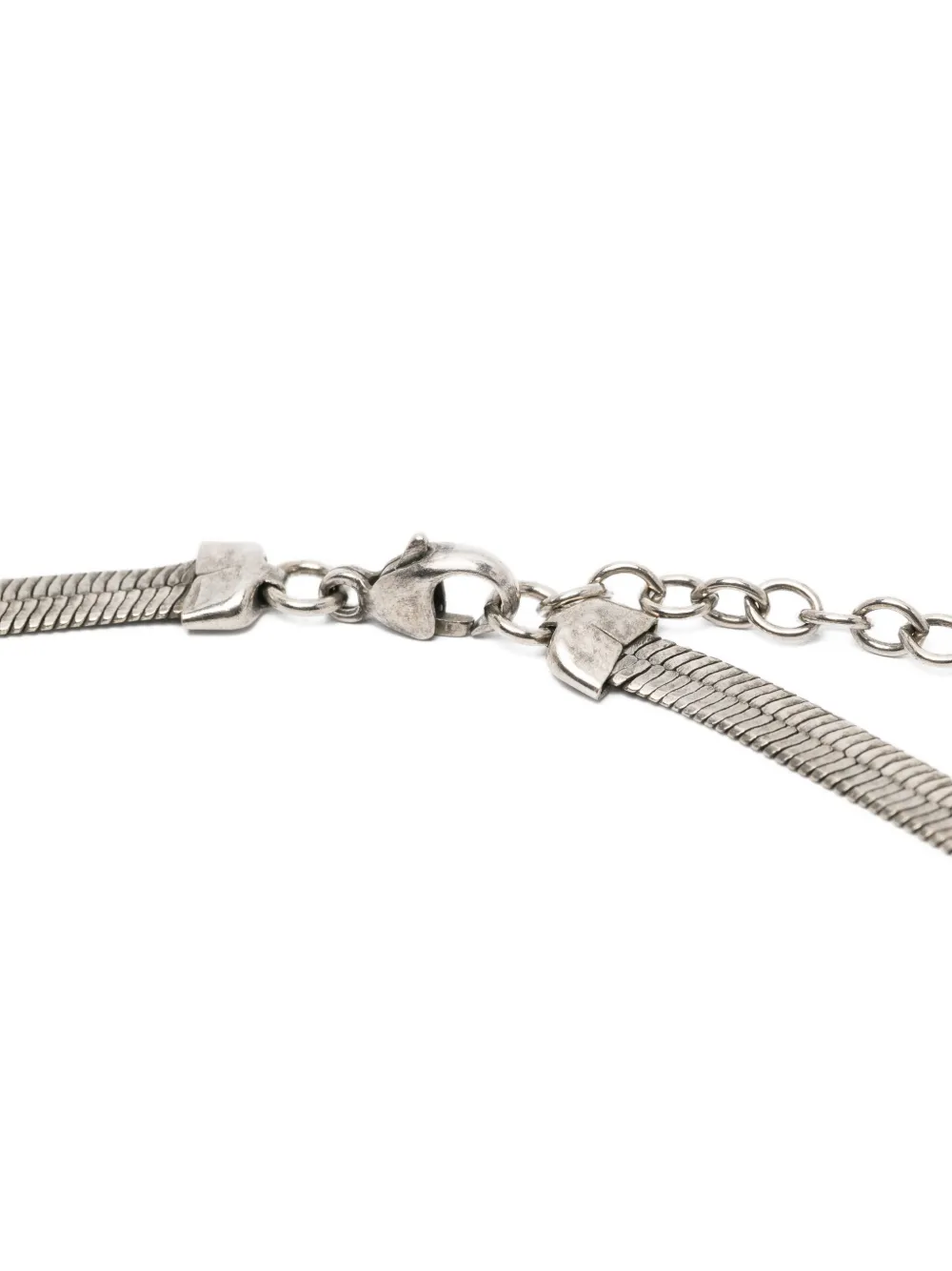 Saint Laurent ヘリンボーンチェーン ネックレス | シルバートーン