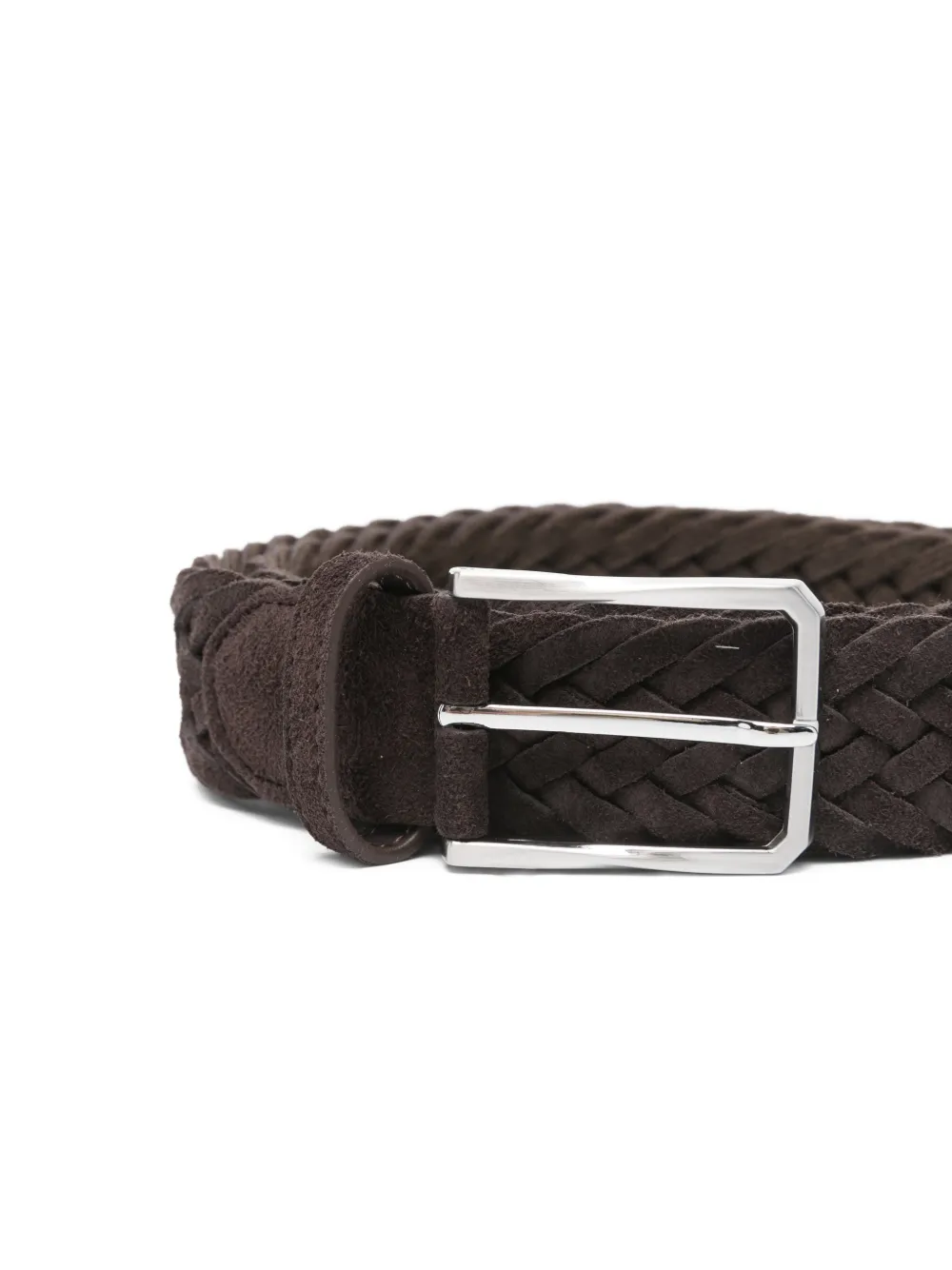 Canali Leren gespriem Bruin