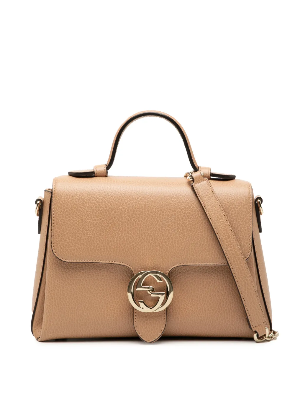 Gucci Pre-Owned 2000-2015 Small Dollar Calf Interlocking G satchel - Brown