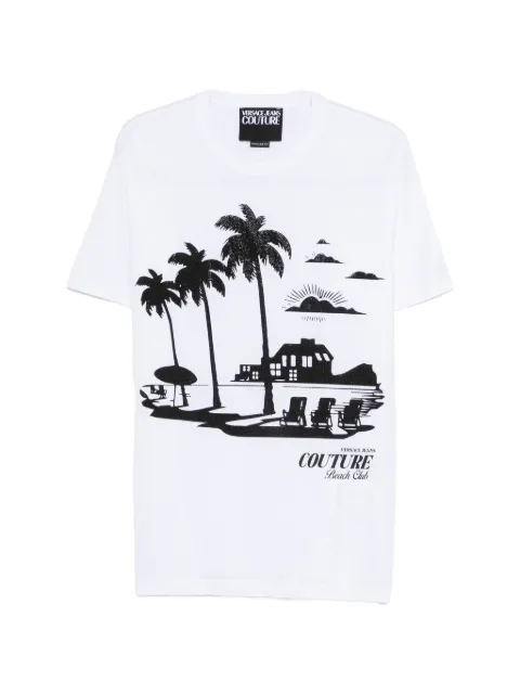 Versace Jeans Couture playera con gráfico de palmeras