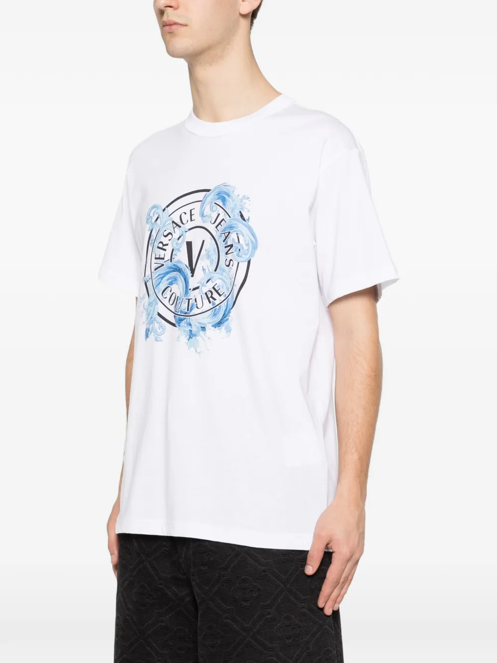 Versace Jeans Couture T-shirt met grafische print Wit