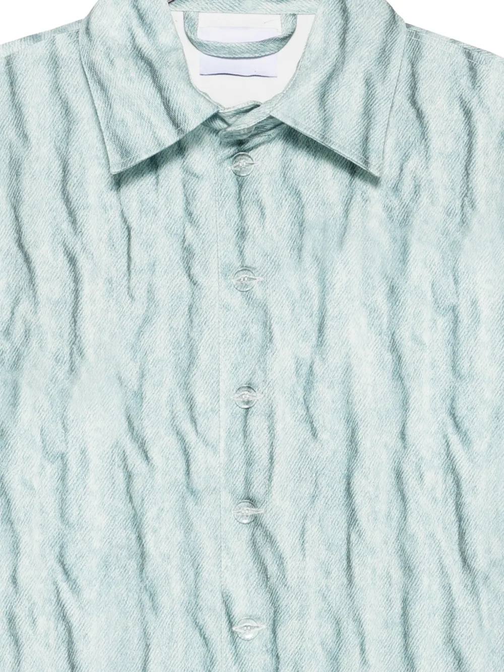 Bonsai Shirtjack met gekreukt effect Blauw