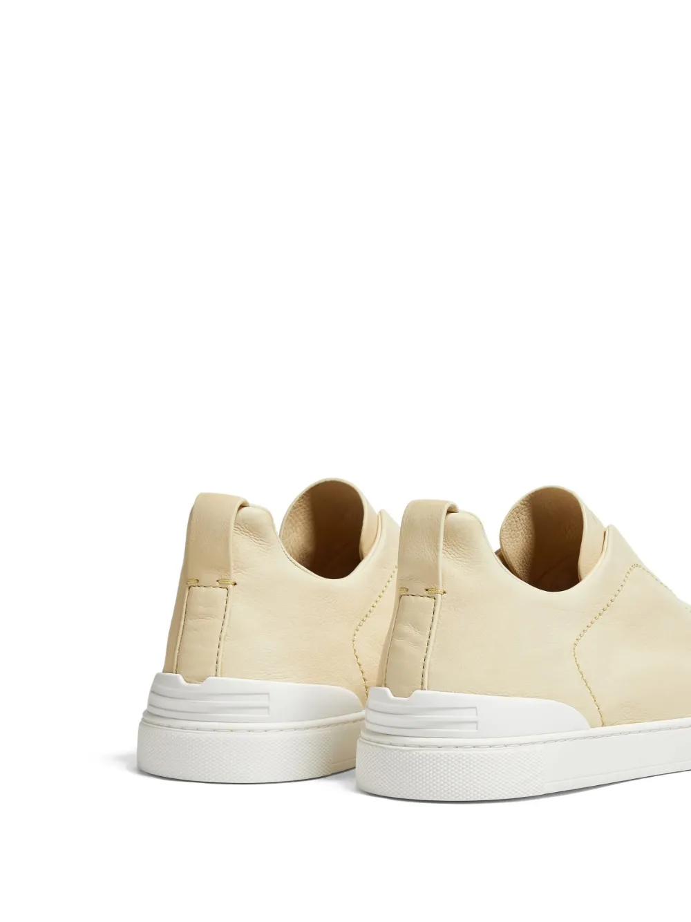 Zegna Triple Stitch slip-on sneakers Beige