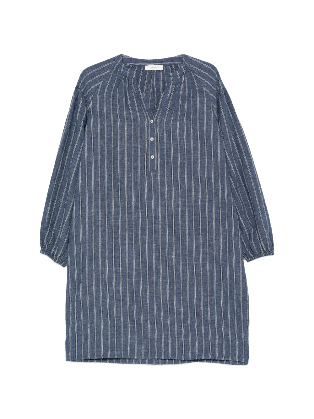 JcSophie striped button mini dress - Blu
