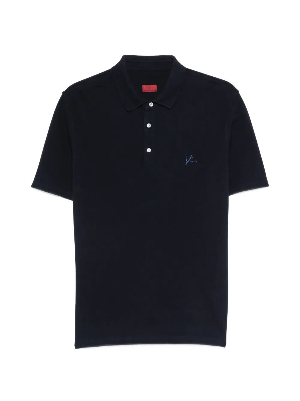 Isaia logo-detail polo shirt - Blau