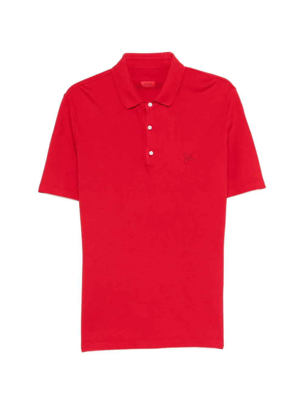 Isaia embroidered-detail polo shirt - Rot