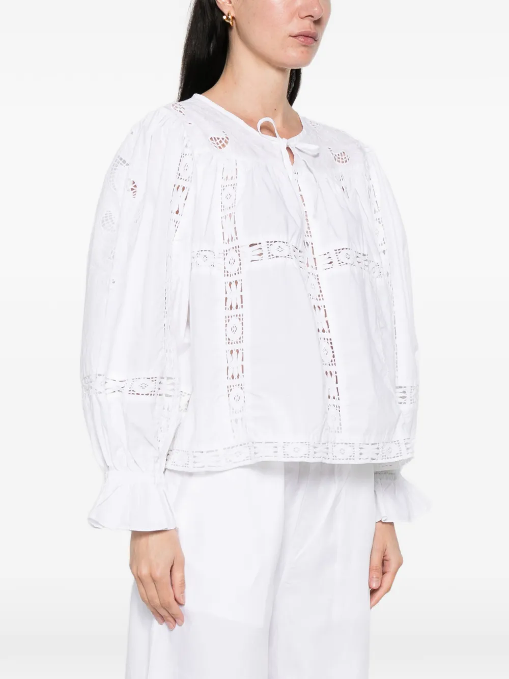  Jcsophie Lace Ruffled Blouse - White 
