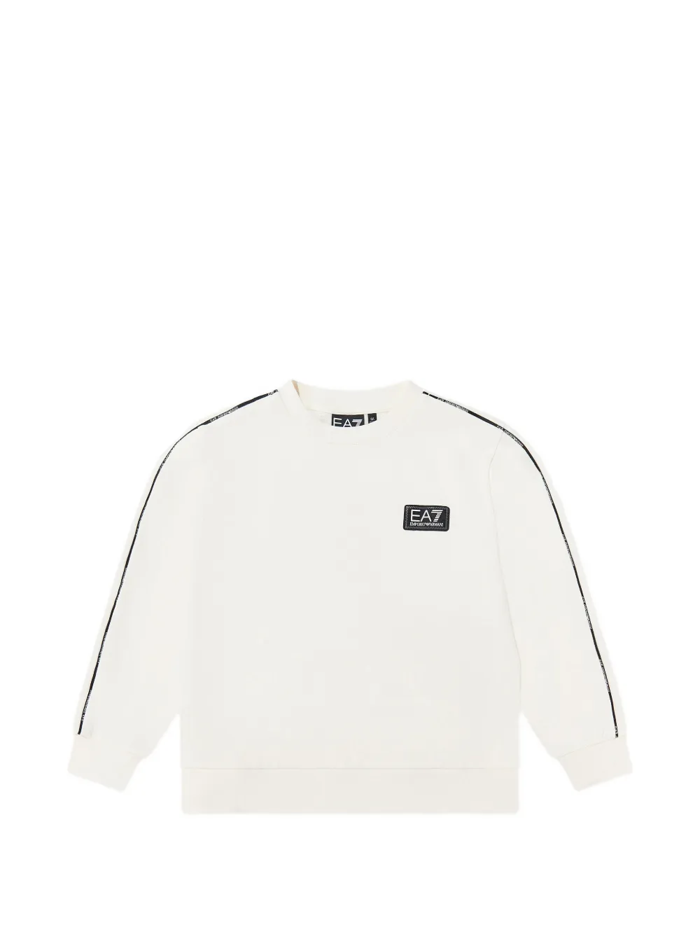 Emporio Armani Kids logo stripe sweatshirt - Toni neutri